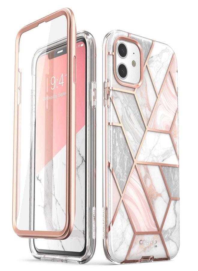 آي-بلاسون جراب i-Blason Cosmo Series لهاتف iPhone 11 (إصدار 2019)، جراب أنيق رفيع يغطي كامل الجسم مع واقي شاشة مدمج، بنقشة الرخام، مقاس 6.1 بوصة - Image 1